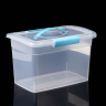 Ящик для хранения Laconic с защелками и ручкой 14 л небесный прозрачный