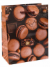 Пакет подарочный Optima Шоколадные макарунсы 11,5-14,5*6 см арт. ПКП-6299