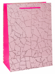 Dream cards Пакет подарочный с мат.лам. и тиснен.фольгой31х40х12см(XL)Розовое сияние,210г ПКП-3163