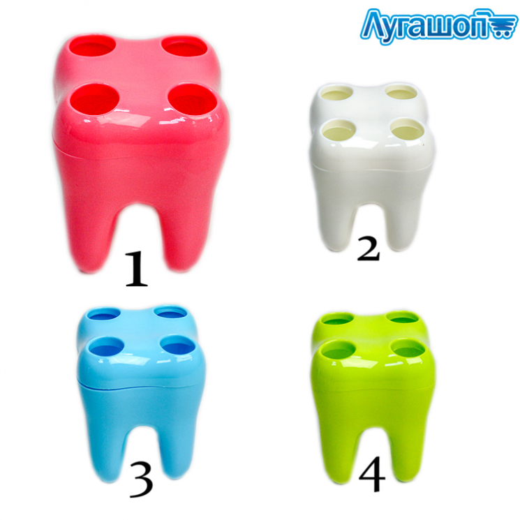 Подставка для зубных щеток SUNBLOOM Зуб 10х7х7 см арт. 16626-SY-108