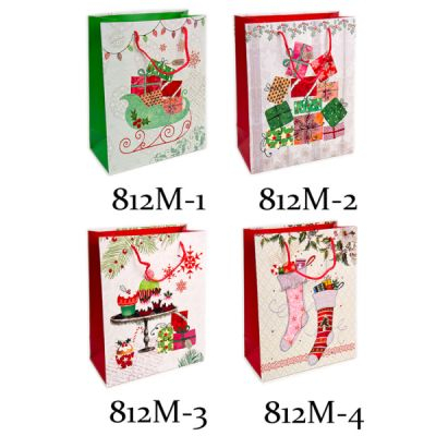 Пакет подарочный новогодний With presents 812M арт. 10388-812M