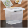 Ящик для хранения Laconic mini пластиковый прозрачный с защелками 1,6 л желтый/серый
