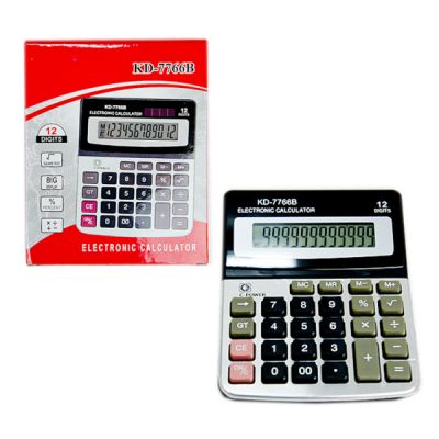 Калькулятор электронный KD-7766B 12 разрядов 15x12 см арт. LG-17859-7766B