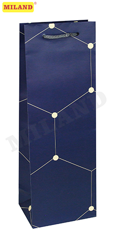 Пакет подарочный с матовой ламинацией 12x36x8,5 см  (Bottle) Стильная геометрия , 157 г ППД-9806