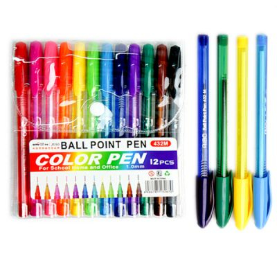 Ручки шариковые 432M-12 цветные 12 шт арт. 120246-6