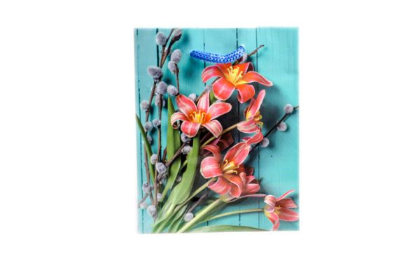 Пакет подарочный Miland Spring bouquet 15х12х6 см  арт. ПП-9056