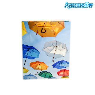 Пакет подарочный Optima Яркие зонтики 26,4x32,7x8 см арт. ППД-9866