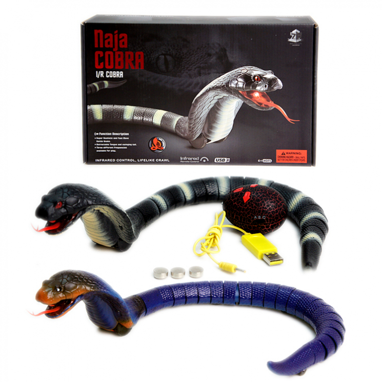 Игрушка Змея на радиоуправлении Naja cobra 8808A 45 см арт. 2673-8808