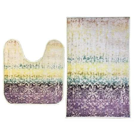 Комплект ковриков для ванной Розетта Дижитал на резиновой основе 57х90+57х60  600845-1001