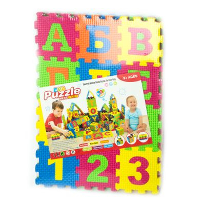 Коврик пазл детский EVA Puzzle мягкий 9x9 см арт. 2063-4