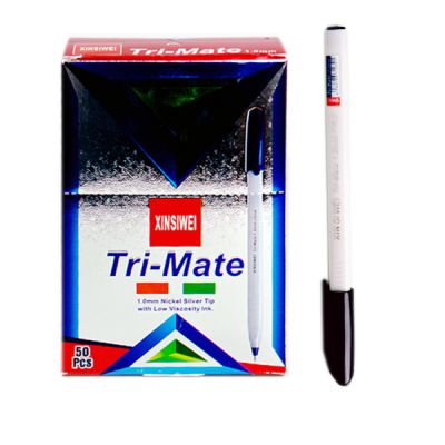 Ручка шариковая Tri-Mate BPCETMBL1M50 черная (50) арт. 120058-6-L1M50