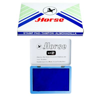 Подушка штемпельная Horse №2 12x8 см синяя арт. 122645-24