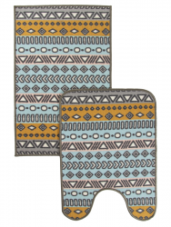 Комплект ковриков для ванной Нью Соса 50х80+57х60 комплект / 139658-4750-95 серый, голубой 25844