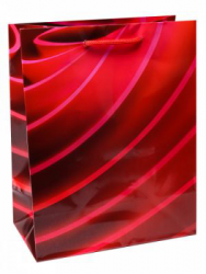 Пакет подарочный с глянцевой ламинацией 18x23x10 см  (M) Чувство стиля, красный,  157 г ПКП-6356