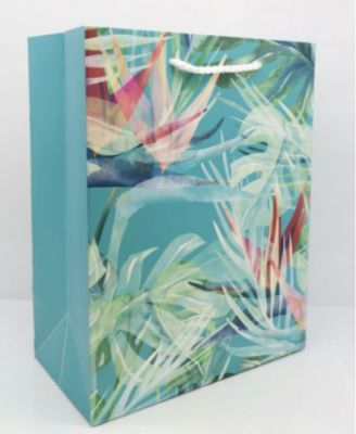Пакет подарочный Dream cards Яркие тропические цветы  26.4х32.7х13.6 см арт. ППД-9623